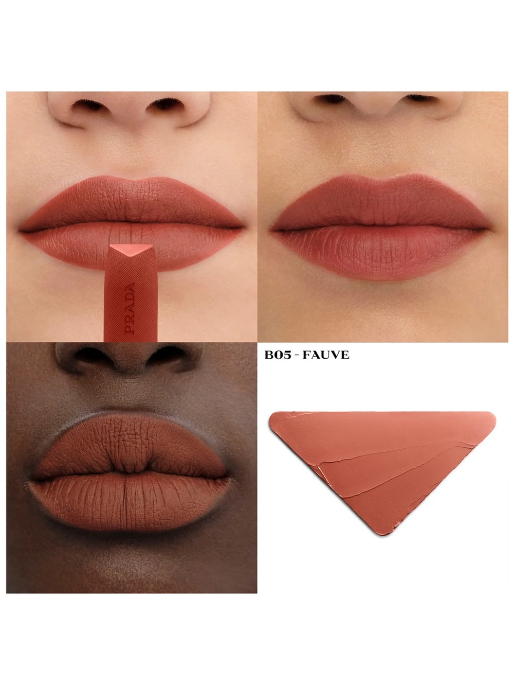 Prada Monochrome Hyper Matte Refillable Lipstick B05 Fauve Full Size Brand New - Picture 5 of 8